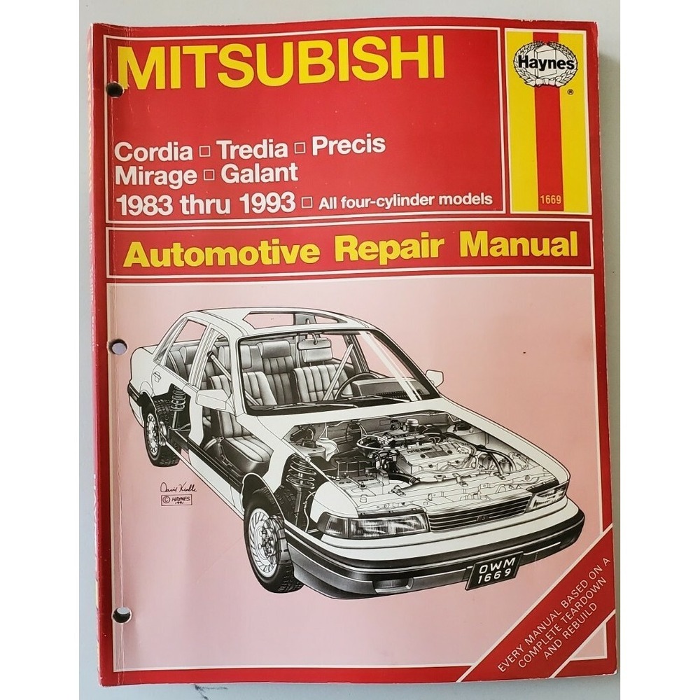 Mitsubishi 1983 thru 1993 Haynes 1669 Automotive Repair Manual
